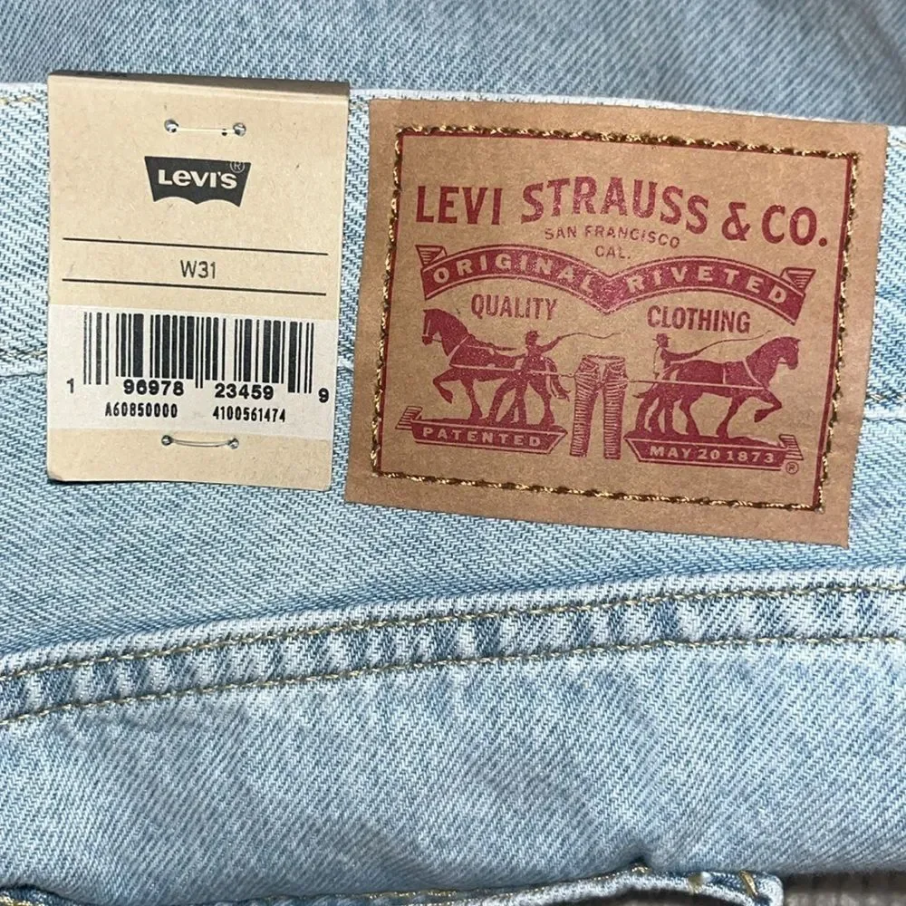 Levi’s Icon Mid Rise Skirt In Light Blue - Picture 5 of 7